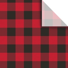 Jillson & Roberts Printed Gift Tissue 20" x 30", Buffalo Plaid (4 Folded Sheets)