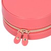 Round Portable Jewelry Box Organizer Display Storage Case for Rings