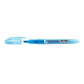 CROWN H-500 Highlighter Pens Chisel Tip Slim Highlighters - Pack Of 12 - With Bright Fluorescent Ink - Blue