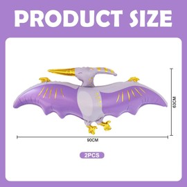 NIDHFG 2 Pieces Cartoon Dinosaur Balloons, Children'S Party Balloons, Party Decoration Balloons, Children'S Toy Balloons, Creative Aluminum Film Balloons.