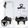 Backpack Trolley, Wheeled Cart with Noiseless Large Wheels Aluminium Alloy