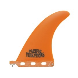 Pacific Vibrations PROGRESSIVE longboard surfboard Fin 7” Center  Orange