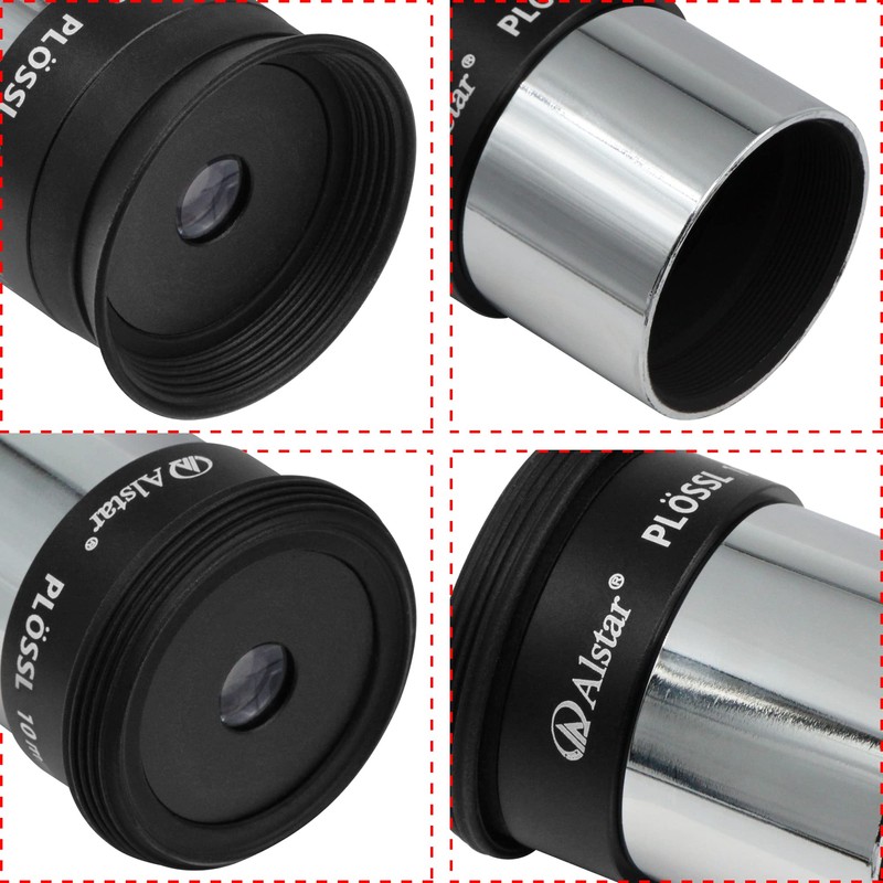 Alstar 1.25" 10mm Plossl Telescope Eyepiece - 4-Element Plossl Design