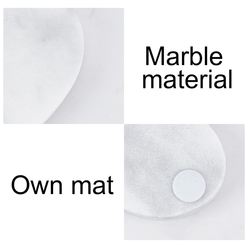 CRASPIRE Marble Pattern Coasters Heart-shape Absorbent Ceramic Coasters Ceramic Stone