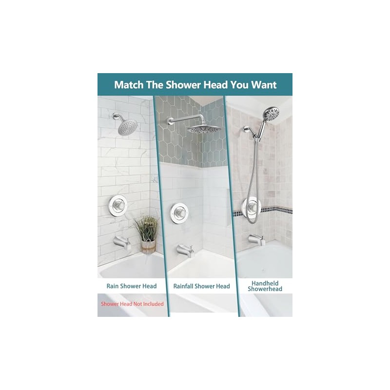 Shower Faucet Trim Kit Compatible with Moen Fit Chateau Valve