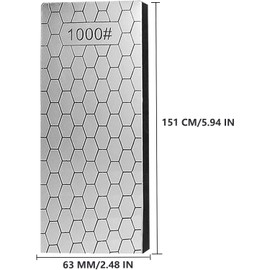 4 Pcs Diamond Sharpening Stone, 5.9×2.4×0.35 IN Diamond Sharpening Plate Honing Stone for Kitchen Sharpening Dull Knives Grindstone With Leather Strop, Angle Guide And Towel (SET-A)