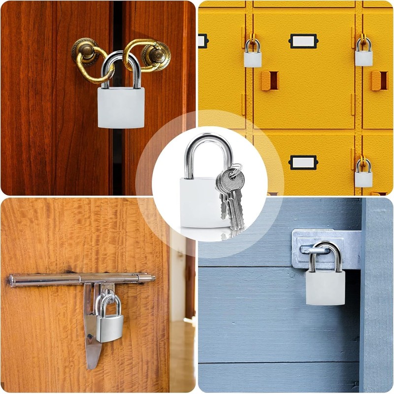 Lamondre Padlocks with Keys 2 Pack, Small Lock 32mm (Keyed