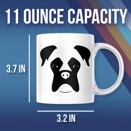 Cute Boxer Dog Mug - Cute Simple Dog Lover Owner Puppy Mug - 11 Oz Mug Great Gift For Holiday Birthday Christmas - Premium Ceramic Dye Sublimation Mug - Printed In The USA FHJM0020