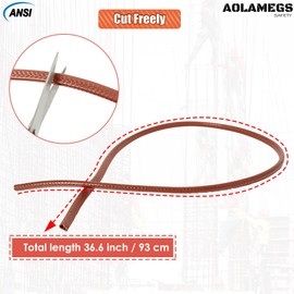 Aolamegs Safe Full Brim Hard Hat Guard, Hardhat Accessories, Strengthen Helmet Protection, 1PCS Length 36.6in, Brown (Hard Hat Not Including