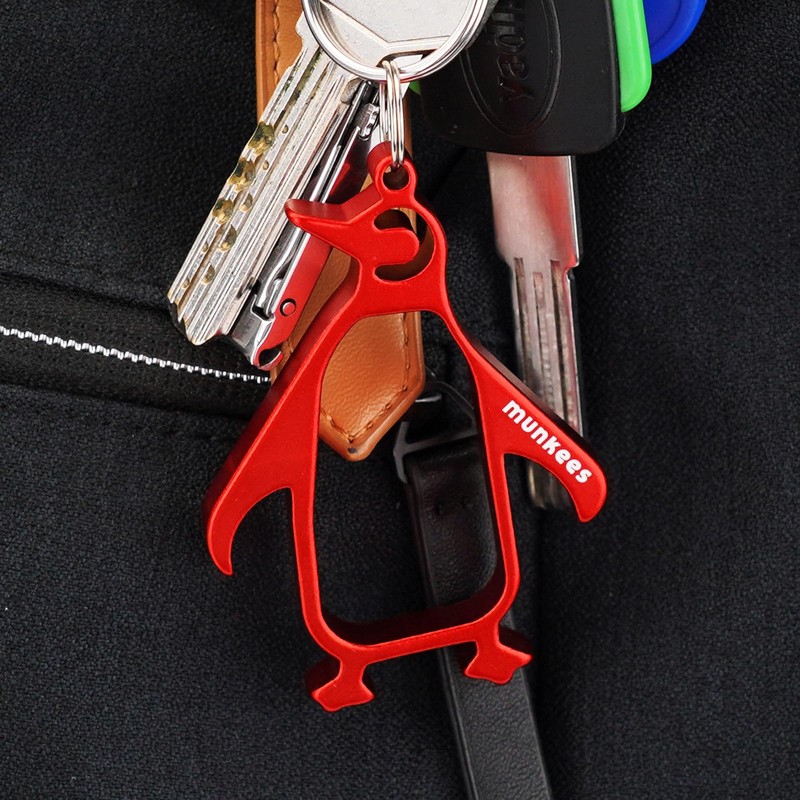 munkees Penguin Bottle Opener Keychain 2 Pack Aluminium Key Beer