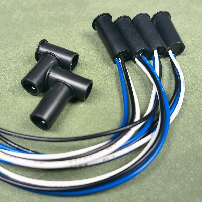 Gebildet 4 Sets Black Magnetic Switch Wiring NO/NC Door Installation