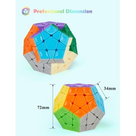 Roxenda Speed Cube Profession 3 x 3 x 3 Speed Cube - Easy Twist and Gentle Play - Super Durable Sticker with Vibrant Colours - Turns Faster and More Accurate Than The Original