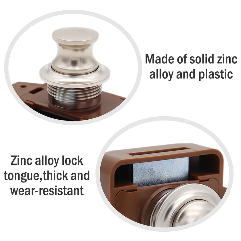 Kellegour 3 Pieces Push Lock Push Button Lock Push Button