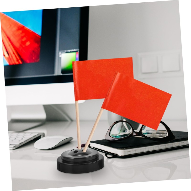 Gatuida 6pcs Mini Flag Holder Base Durable Outdoor Small Flag