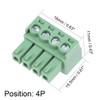sourcing map AC300V Pitch 4P Flat Angle Terminal Strip Plug