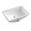 MEJE #202F -20.9 Inch Porcelain Undermount Bathroom Sink, Rectangle Lavatory