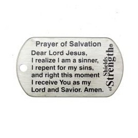 John-Flag Stainless Steel Dog Tag Necklace-John 15:13 (4 Pack)