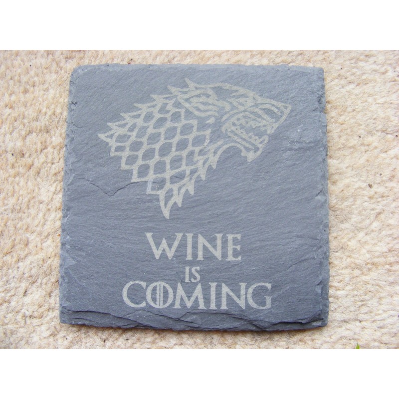 FastCraft SLATE GAME OF THRONES INSPIRED COASTERS DRINKS MAT ENGRAVED