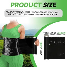 Estleys 6 Pcs 60 Meters Body Wrap Film, Black Osmotic Plastic Body Wrap, Plastic Body Wrap Film, Body Power Wrap(6 Rolls)