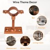 Lily's Home Bar Wall Mount Single Wine Bottle Display Holder,