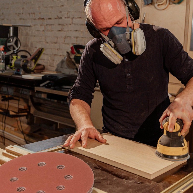 YoiYee 600 Grit Sanding Discs Pads, 8 Holes, 125mm/5-inch Hook