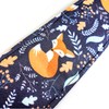 Fox Guitar Strap - Blue Fox, Genuine Leather Ends, Includes