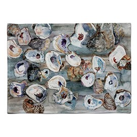 Caroline's Treasures 8957PLMT Bunch of Oysters Fabric Placemat Washable Placemat Dinner Table Decor No Ironing Linen Look