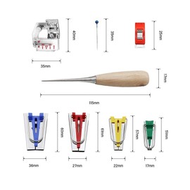 ieron Sewing Clips for Fabric Bias Binding Maker kit for DIY Patchwork Household Fabric 6mm/12mm/18mm/25mm