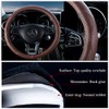 Brown Wheel Cover Cowhide Steering Wheel Cover Brown Leather Car