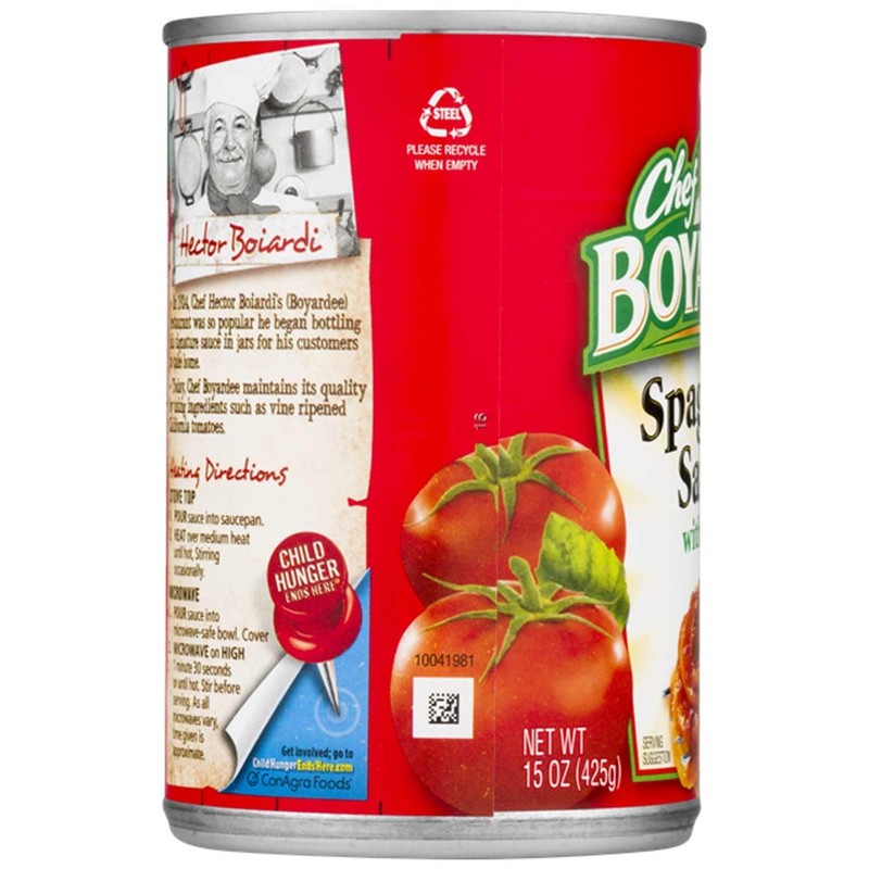 Chef Boyardee Spaghetti Sauce With Meat, 15 Oz Cans (Pack