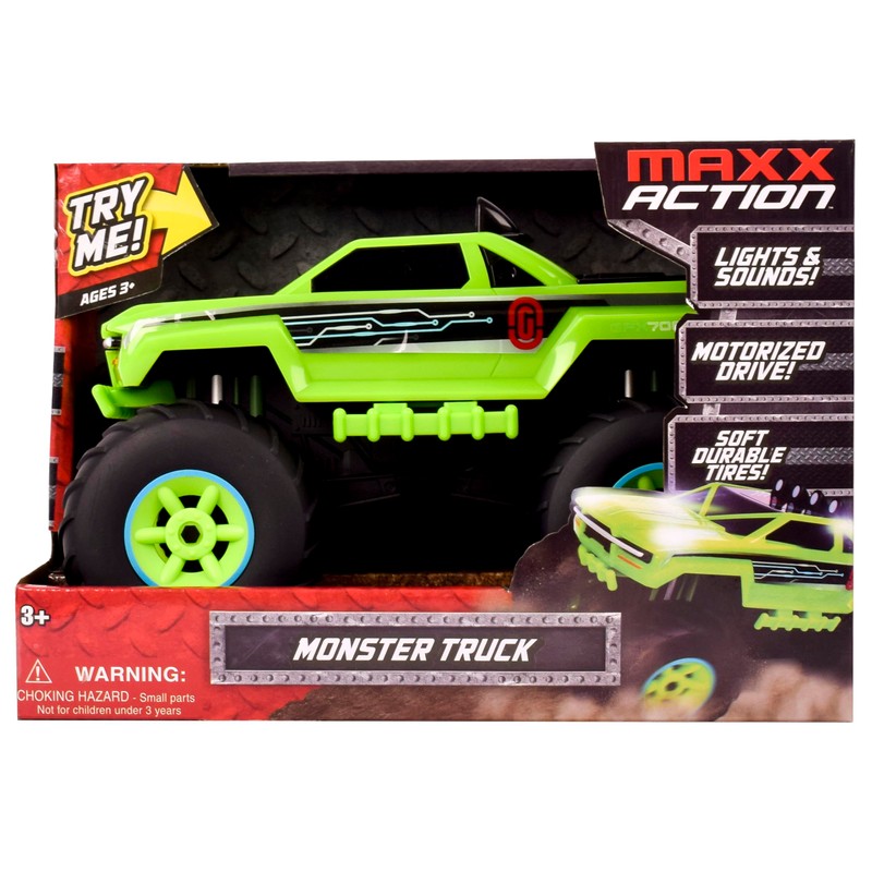 Maxx Action 12" Motorized 'Lights & Sounds' Off-Road Monster Truck