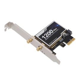Gugxiom Tarjeta WiFi AC1200 PCIe con Bluetooth 4.2, Adaptador PCI Express Inalámbrico de Banda Dual 2.4G/5G, Tarjeta de Red Inalámbrica para Escritorio 7/8/8.1/10