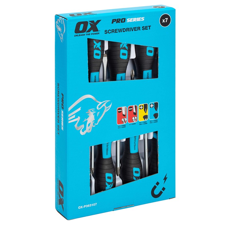 OX Pro 7 Piece Screwdriver Set - Card Display Box