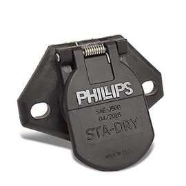 UrMarketOutlet Phillips 16-722 7-Way HeavyDuty STA-Dry 2-Hole Ring Termination Split Pin Socket