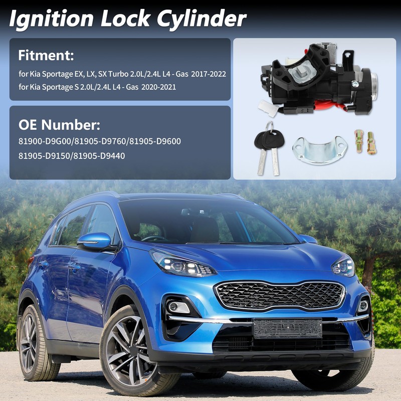 Partuto No.81900-D9G00 Ignition Lock Cylinder Assembly for Kia Sportage 2017-2022