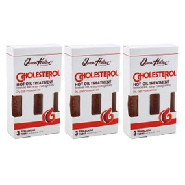 Queen Helene Cholesterol Hot Oil Treatment 3 Ct 1 Ounce Tubes (Pack of 3)