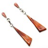 Zuni 2" Sterling Silver & Orange Spiny Oyster Shell Dangles