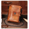 Karlak Men's Leather Wallet,Mens Wallet with Chain Genuine Leather Bifold