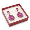 Avalaya Glitter Red Earrings/Brooch/Pendant/Set Jewellery Box