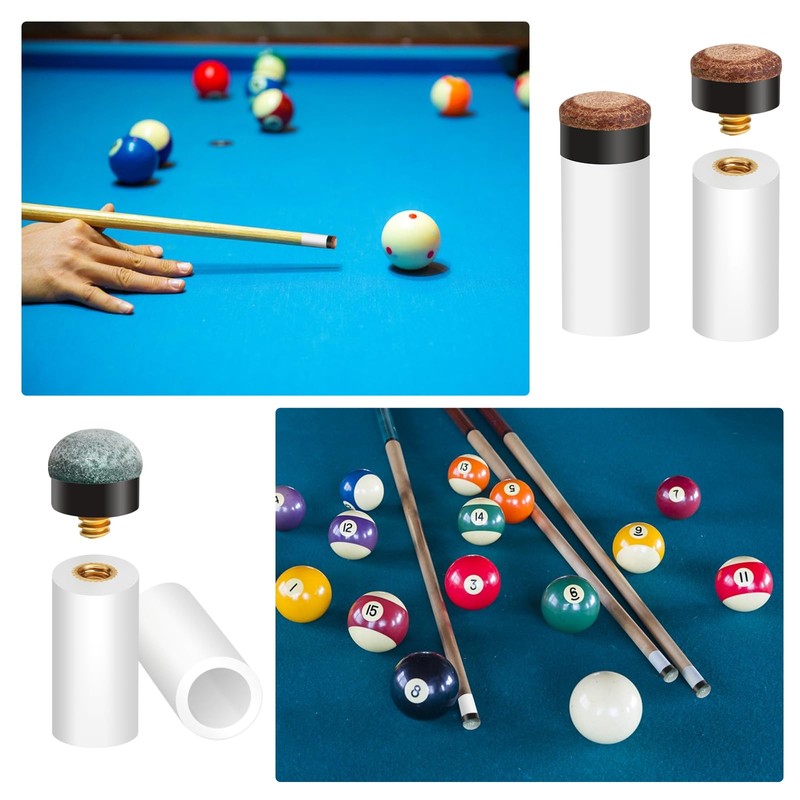 Sinsilvie 12 PCS Screw on Pool Cue Tips Replacement Kit