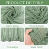 6 Pack Sage Green Cheesecloth Table Runner, 10Ft Boho Gauze