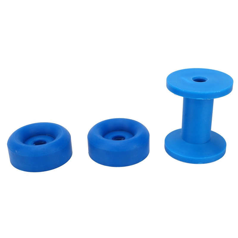 3pcs Trailer Bow Stop Roller Blue PVC Keel Roller Wear