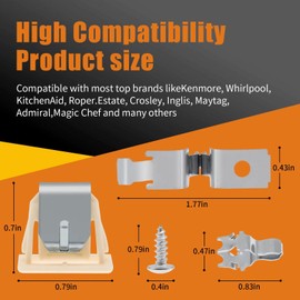 279570 Dryer Door Latch Strike Kit Replacement Part Exact Fit for Whirlpool Kenmore Maytag Dryers - Replaces 236877 420198 423232 279337 3392538