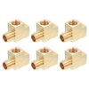 sourcing map Brass Tee Pipe Fitting, 1/2" NPT 3 Way