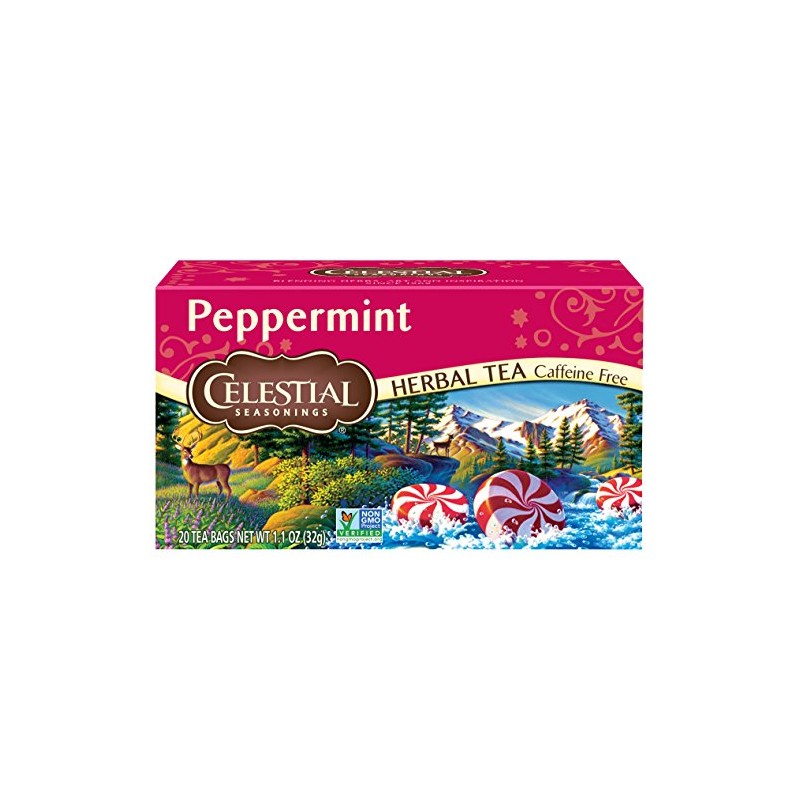 Celestial Seasonings Peppermint Herbal Tea, 20 Count