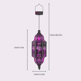 Moroccan Style Solar Lantern（Purple）