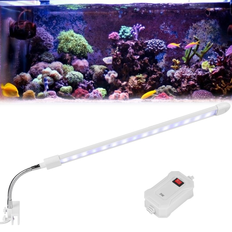 Fish Tank Clip on Light Aquarium Clamp Lamp with White
