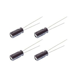 Nichicon Electrolytic Capacitor -55°C + 105°C Long-Life Bass Guitar ESR Terminals THT Through Hole Radial Electric Capacitor Pack of 4