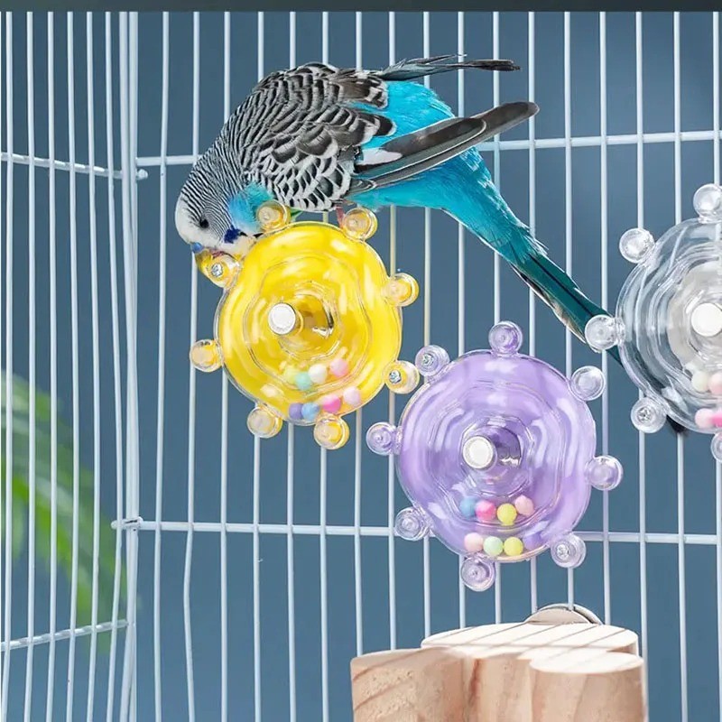 OKONOS Interactive Parrot Foraging Toy Hanging Bird Cage Toy for