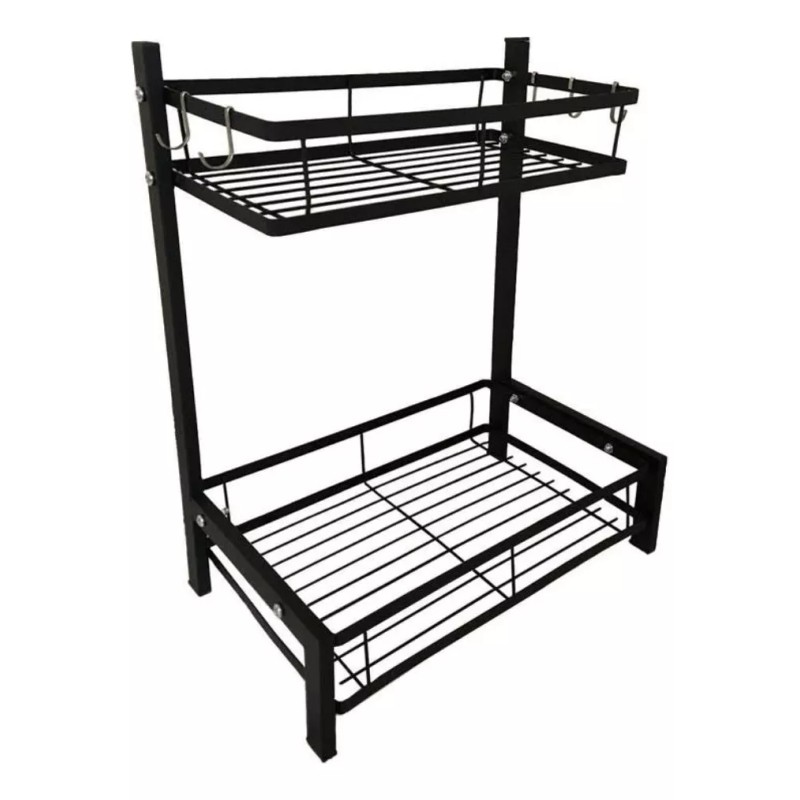 Molin Dollins Rack Organizador Estante Especiero Cocina 2 Niveles Acero